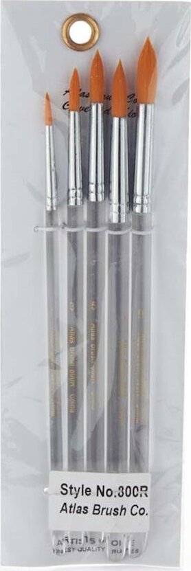 Atlas Brush Taklon 5pc Round Set